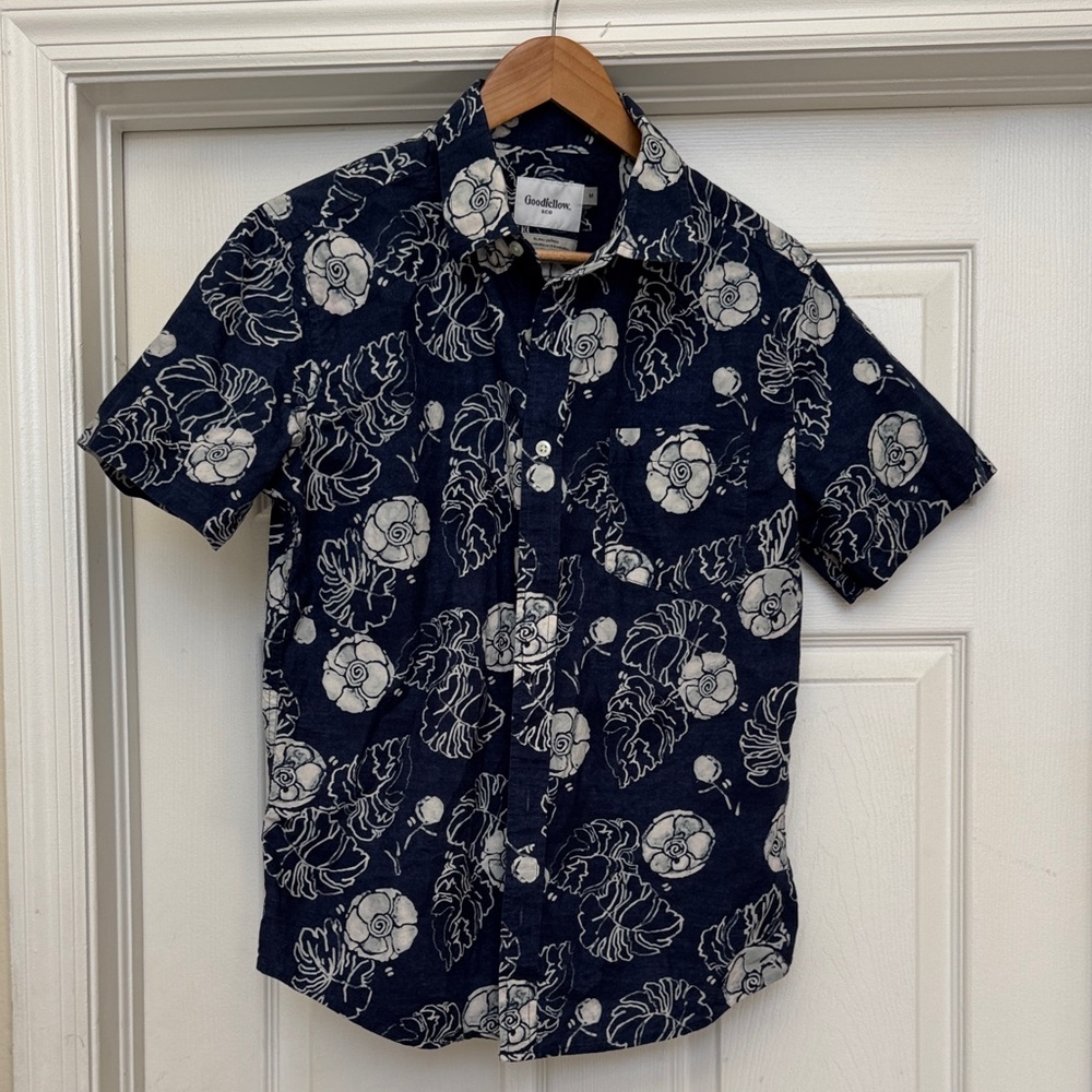 Goodfellow & Co Navy Floral Button Down Shirt